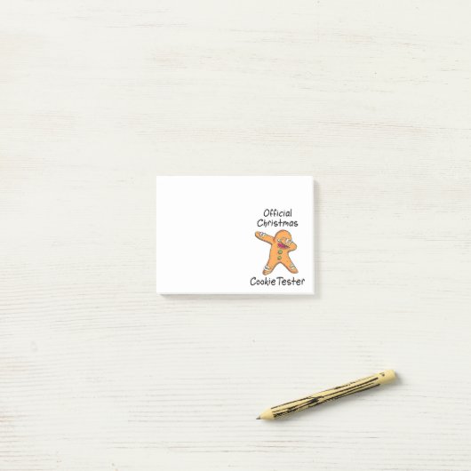 Officiële kerstkooktester post-it® notes (Op bureau)