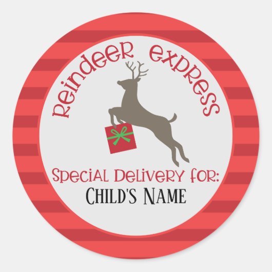 Officiële kerstnaam in de lijst van Nice Ronde Sticker (Voorkant)