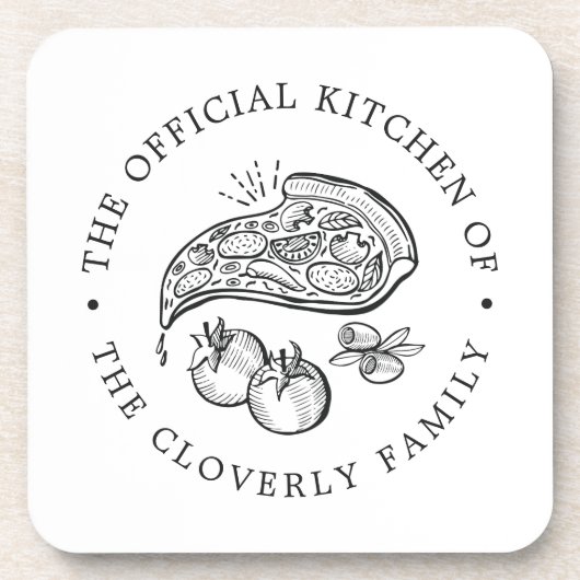 Officiële keuken | "Pizza Thorming Serving Ceramic Bier Onderzetter (Voorkant)