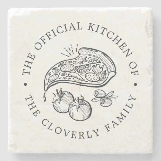 Officiële keuken | "Pizza Thorming Serving Ceramic Stenen Onderzetter (Voorkant)