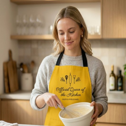 Officiële Keukenkoningin Persoonlijke Chef Schort