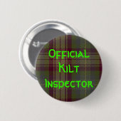 "Officiële Kilt Inspector" Ronde Button 5,7 Cm (Voorkant /achterkant)