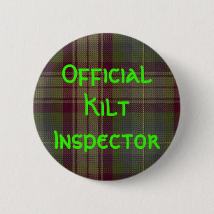"Officiële Kilt Inspector" Ronde Button 5,7 Cm