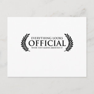 Officiële kleine bladeren briefkaart