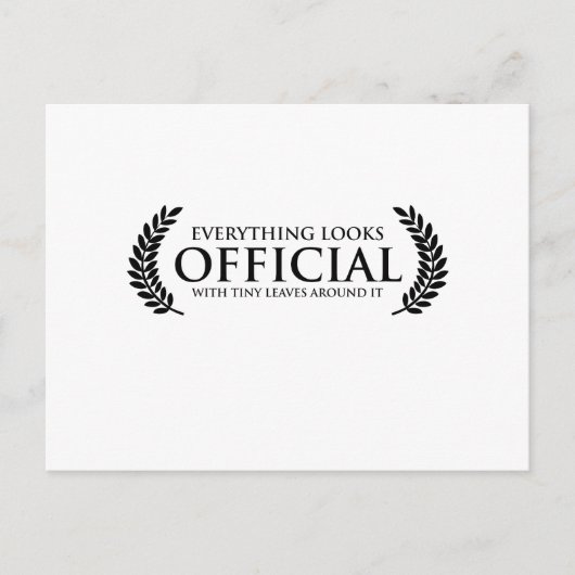 Officiële kleine bladeren briefkaart (Voorkant)