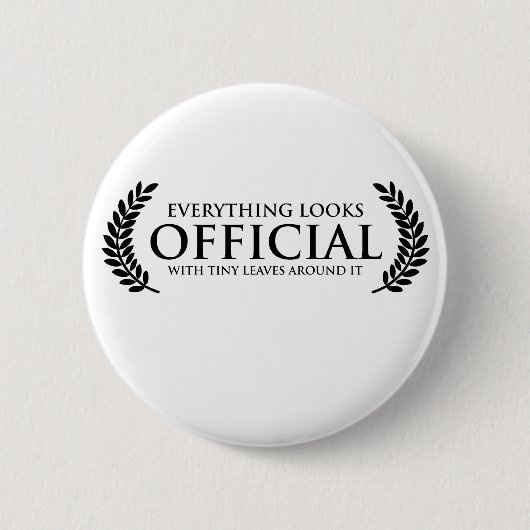 Officiële kleine bladeren ronde button 5,7 cm (Voorkant)