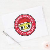 Officiële kleine helper van de kerstman ronde sticker (Envelop)