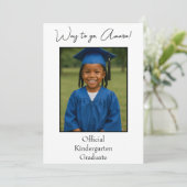 Officiële kleuterschool Afstuderen Foto Kaart (Staand voorkant)