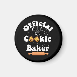 Officiële koekjes bakker koekjes liefhebbers kerst magneet