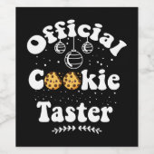 Officiële koekjesbroodjesbroodjes kerst wijn etiket (Enkel label)