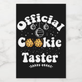 Officiële koekjesbroodjesbroodjes kerst wijn etiket (Enkel label)