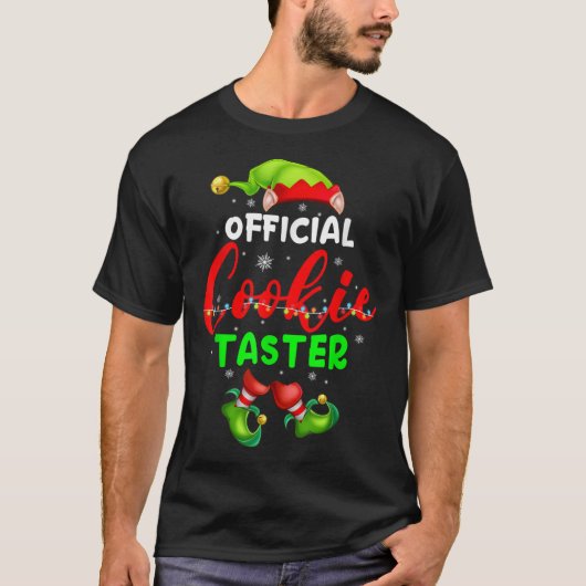 Officiële koekjesbroodrooster Funny Kerstmis ELF K T-shirt (Voorkant)