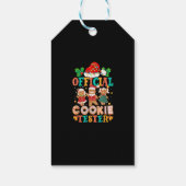 Officiële koekjesmaker voor kerstcadeauteam cadeaulabel (Achterkant)