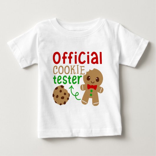 Officiële koekjestester baby unisex t-shirt (Voorkant)