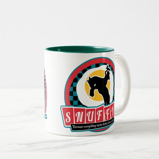 Officiële koffie-Mok van Snuffy Tweekleurige Koffiemok (Voorkant rechts)