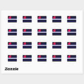 OFFICIËLE LEER PRIDE-VLAG RONDE STICKER (Vel)