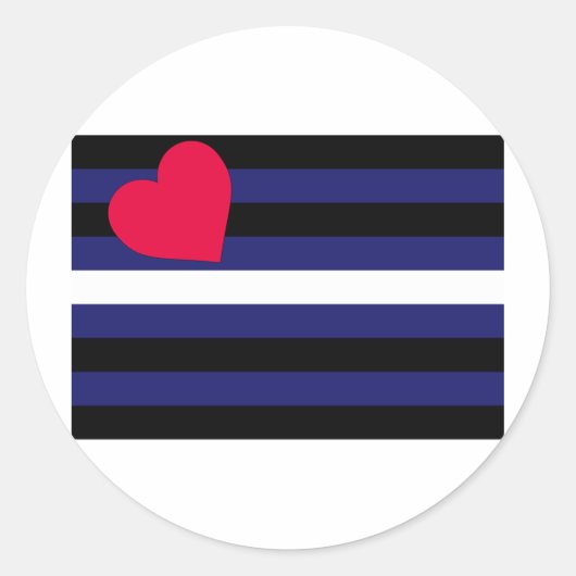OFFICIËLE LEER PRIDE-VLAG RONDE STICKER (Voorkant)