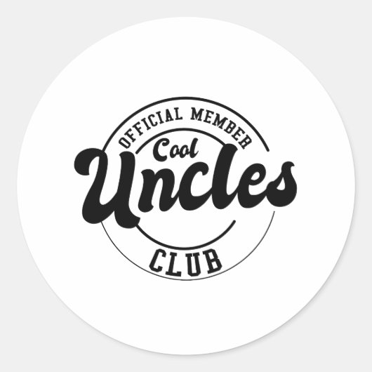 Officiële Lid Cool Ooms Club Vaderdag Ronde Sticker (Voorkant)