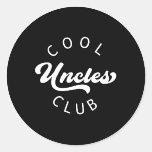 Officiële lid Cool Uncles Club  Shirt Vet Ronde Sticker