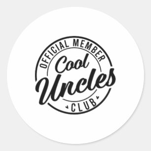Officiële lid Cool Uncles Club Vader&#; s Day F Ronde Sticker