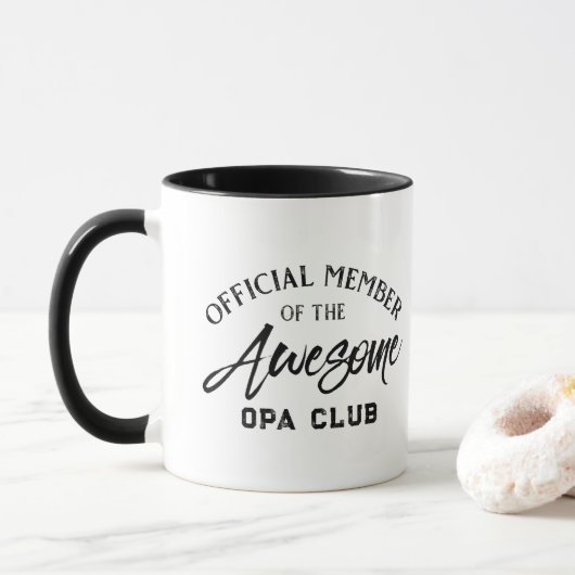 Officiële lid Opa Club Mok (Met donut)