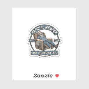 Officiële Lid van Club Gewoon Mijn Ogen Rusten Vad Sticker