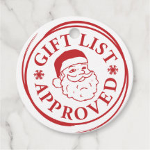 Officiële lijst Santa Clause Sticker Stamp