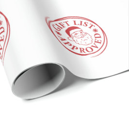 Officiële lijst Santa Clause Sticker Stamp Cadeaupapier