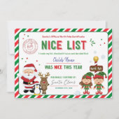 Officiële lijst van Santa Claus Nice Feestdagenkaart (Voorkant)