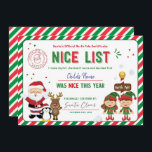 Officiële lijst van Santa Claus Nice Feestdagenkaart<br><div class="desc">Deel de magie van het kerstseizoen en enthousiast uw kleine met een gepersonaliseerd certificaat van Nice,  ondertekend door de Kerstman. Jay!</div>