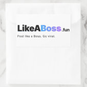 Officiële LikeABoss.fun Logo Sticker  (Tas)