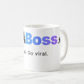 Officiële LikeABoss.fun Minimalistische Logo Mok (Voorkant rechts)