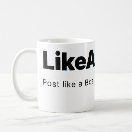 Officiële LikeABoss.fun Minimalistische Logo Mok