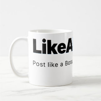 Officiële LikeABoss.fun Minimalistische Logo Mok