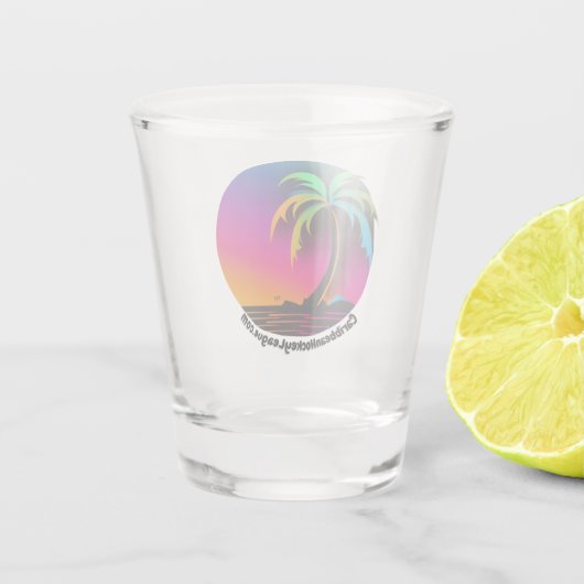 Officiële Logo CaribbeanHockeyLeague.com Shot Glas (Achterkant)