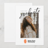 Officiële logo-ontwerp van Idaho State University Aankondiging (Voorkant / Achterkant)