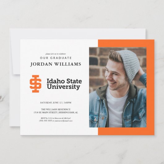 Officiële logo-ontwerp van Idaho State University Aankondiging (Voorkant)