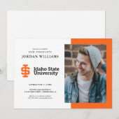 Officiële logo-ontwerp van Idaho State University Aankondiging (Voorkant / Achterkant)