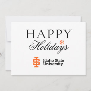 Officiële logo-ontwerp van Idaho State University Feestdagenkaart