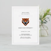 Officiële logo-ontwerp van Idaho State University Folie Uitnodiging (Staand Voorkant)