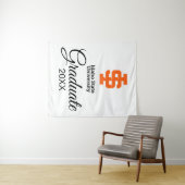 Officiële logo-ontwerp van Idaho State University Wandkleed (In Situ (horizontaal))