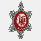 Officiële Logo Pewter Ornament - Red (Links)