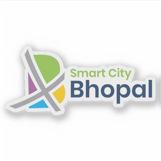 Officiële logo van Bhopal, India Sticker (Voorkant)