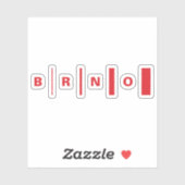 Officiële logo van Brno, Tsjechië Sticker (Vel)