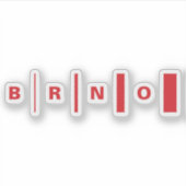 Officiële logo van Brno, Tsjechië Sticker (Voorkant)