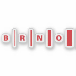 Officiële logo van Brno, Tsjechië Sticker