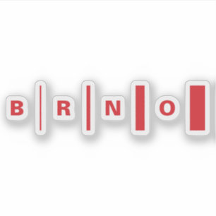 Officiële logo van Brno, Tsjechië Sticker
