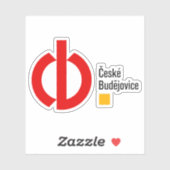 Officiële logo van České Budějovice, Tsjechië Sticker (Vel)