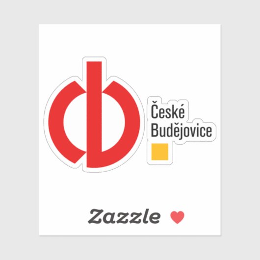 Officiële logo van České Budějovice, Tsjechië Sticker (Vel)