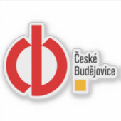 Officiële logo van České Budějovice, Tsjechië Sticker (Voorkant)